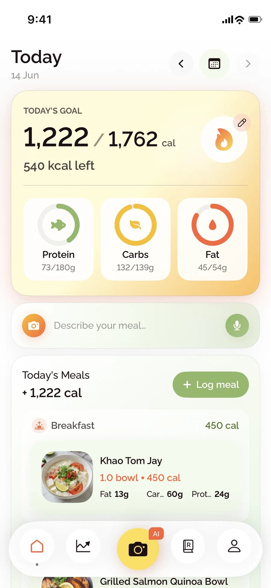 BiteCheck daily meal and fasting context